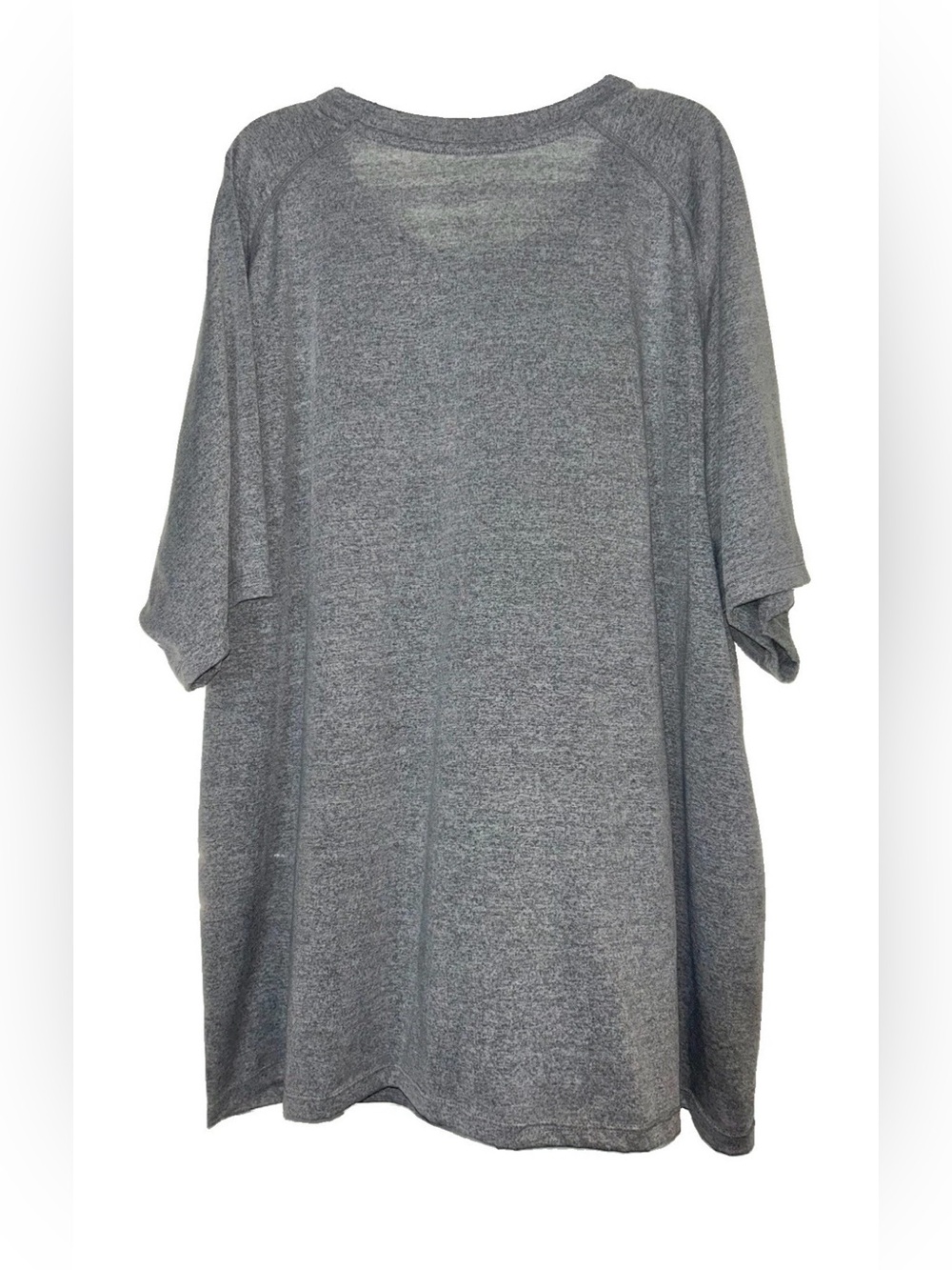 Men’s Reebok RBK Gray Lightweight Crew Neck Short Sleeve Play Dry Logo Tee XXL - Picture 2 of 5